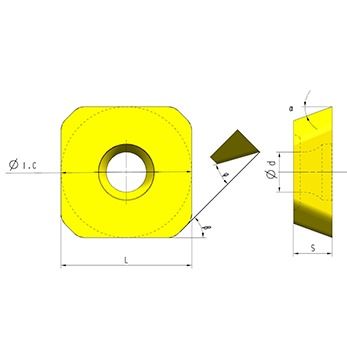 Вставка для высокоточного фрезера с ЧПУ с углом 20° ± 0,025 толерантность и длиной 13,308 мм для высокой стабильности