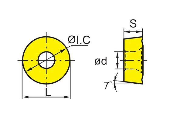 Прочный RDMT CNC резец с углом 7° и допуском ±0.08–±0.18 для прецизионной обработки