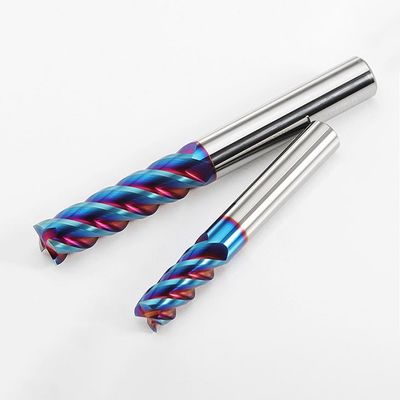 4-флютовый вольфрамовый карбидный конечный мельчик с покрытием nACo4 для обработки нержавеющей стали