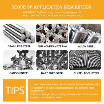 4-флютовый вольфрамовый карбидный конечный мельчик с покрытием nACo4 для обработки нержавеющей стали