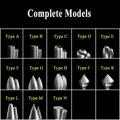 тип карбид 6mm вольфрама формы Se e картавит длиной файл края хвостовика 1/4 дюймов роторный